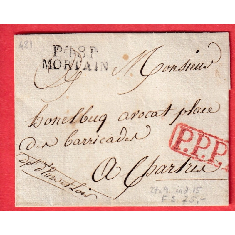 MARQUE P48P MORTAIN MANCHE INDICE 15 CHARTRES EURE ET LOIR