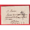 MARQUE P COURONNE PARIS JUILLET 1772 POUR DIJON LN°8 INDICE 12 BEAU CACHET DE CIRE