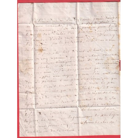 CURIOSITE MARQUE A SEC 71 ST CALAIS SARTHE + 40 MONTOIRE LOIR ET CHER 1817 POUR PARIS