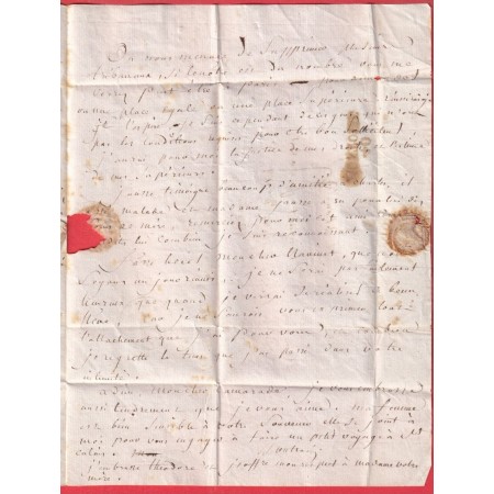 CURIOSITE MARQUE A SEC 71 ST CALAIS SARTHE + 40 MONTOIRE LOIR ET CHER 1817 POUR PARIS