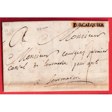 MARQUE FORCALQUIER BASSES ALPES LN°2 1767 INDICE 11 LOURMARIN VAUCLUSE