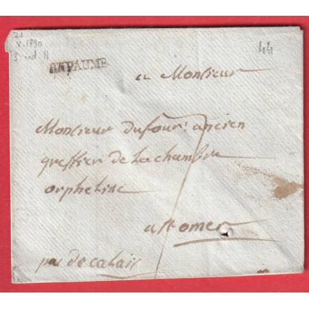 MARQUE BAPAUME LN°3 PAS DE CALAIS ST OMER INDICE 11