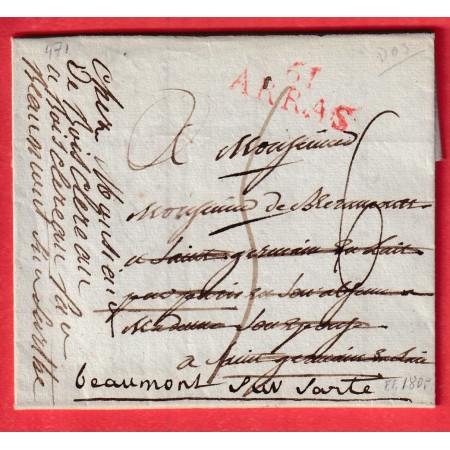 DEBOURSE DEB DE ST GN  ST GERMAIN EN LAYE SEINE ET OISE 1810 INDICE 17 / 61 ARRAS PAS DE CALAIS BEAUMONT SUR SARTHE