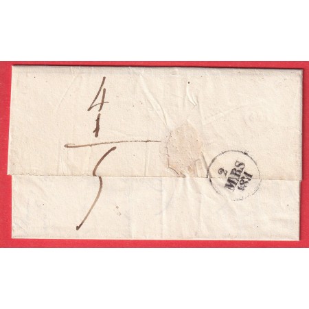 CURSIVE 69 FAVERNEY + MARQUE P69P VESOUL HAUTE SAONE 1831 GUEBWILLER HAUT RHIN RARE COMBINAISON