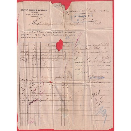 N°38 56 GC 105 ANGOULEME CHARENTE POUR PARIS