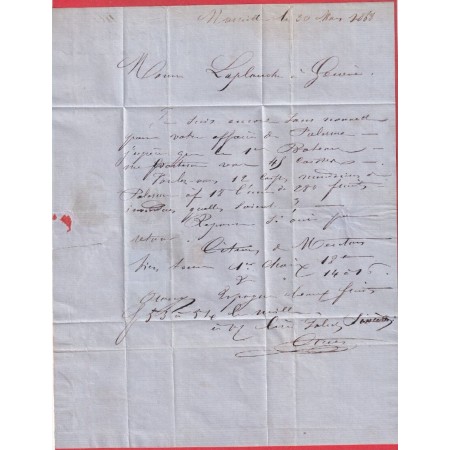 N° 22 28 MIXTE GC 2240 MARSEILLE 4E 12 POUR GENEVE SUISSE