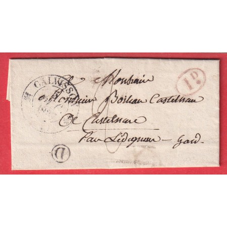 CAD TYPE 12 CALVISSON GARD DECIME + BOITE RURALE D " A LA CAMPAGNE "LE VIGAN