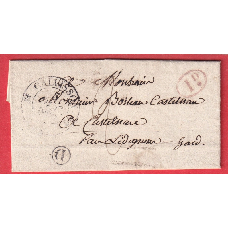 CAD TYPE 12 CALVISSON GARD DECIME + BOITE RURALE D " A LA CAMPAGNE "LE VIGAN