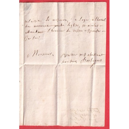 LETTRE DE DIJON COTE D'OR DE 1683