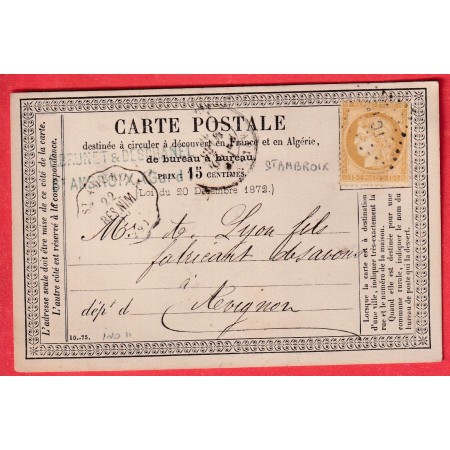 N°55 CONVOYEUR STATION ST AMBROIX GARD POUR AVIGNON CARTE PRECURSEUR INDICE 11