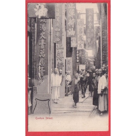 CHINE CHINA CARTE CANTON STREET AU DOS VICTORIA HONG KONG ANGERS FRANCE