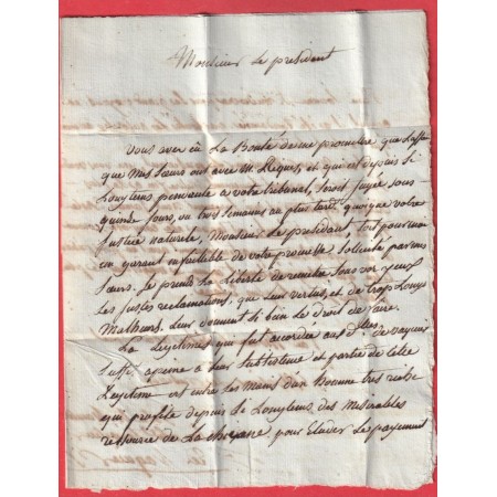 MARQUE PORT PAYE EN ROUGE + MARQUE 45 NERAC AN8 1800 LOT ET GARONNE 24X7 POUR AUCH TEXTE AVEC BILLET ANNOTATIONS