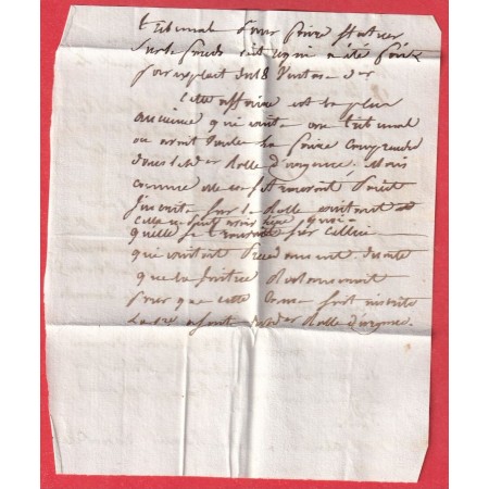 MARQUE PORT PAYE EN ROUGE + MARQUE 45 NERAC AN8 1800 LOT ET GARONNE 24X7 POUR AUCH TEXTE AVEC BILLET ANNOTATIONS