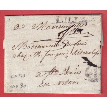 MARQUE PP ORNE FLEUR DE LYS LILLE NORD 1789 DIA 16mm TRES RARE INDICE 30