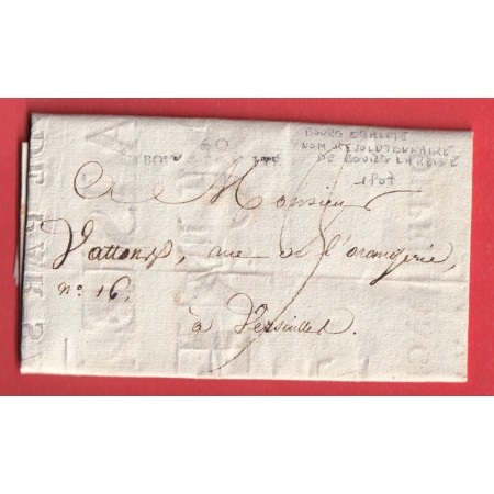 MARQUE REVOLUTIONNAIRE 60 BOURG EGALITE SEINE BOURG LA REINE 1807 SUR AFFICHE VENTE DE MAISON 43X9 INDICE 19