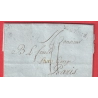 MARQUE 1 ST GENIX AIN LETTRE ACHEMINEE DE GENEVE 1797 POUR PARIS INDICE 17