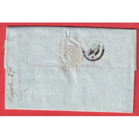 MARQUE 1 ST GENIX AIN LETTRE ACHEMINEE DE GENEVE 1797 POUR PARIS INDICE 17