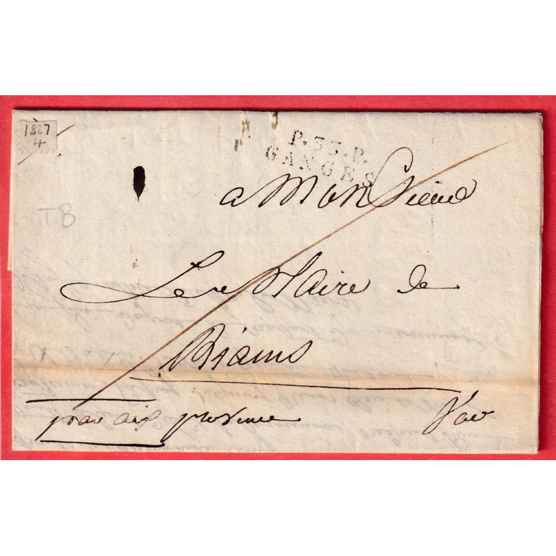 MARQUE P33P GANGES HERAULT 1827 POUR RIANS VAR INDICE 12