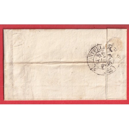 CAD TYPE 11 MEZE HERAULT TAXE 2 FABRICATION LOCALE 1836 CURSIVE 33 MARSEILLAN DECIME + BOITE RURALE G FLORENSAC