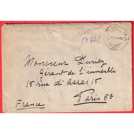 CAMPINA ROUMANIE ROMANIA POUR PARIS 1832 CACHET FACTEUR AU DOS RECOMMANDE MANUSCRIT