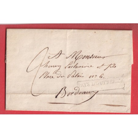 MARQUE PAYS OUTREMER ILE DE CUBA 1835 POUR BORDEAUX