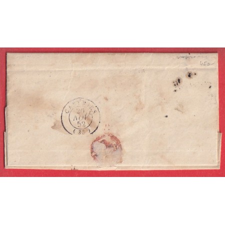 CURSIVE 33 ST BAUZILLE DE PUTOIS HERAULT TAXE 25C TAMPON POUR CASTRIES 1852 INDICE 17