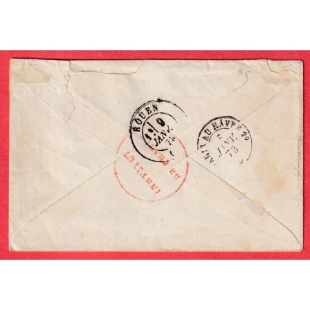 N°53 BANDE DE 5 DONT VARIETE CADRE BRISE SUR UN TIMBRE PARIS ETOILE 15 POUR ROUEN SIGNE ROUMET