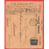 N°130 SEMEUSE 15C LIGNE PERFORE VF PUB BYRRH VINS FINS ALCOOL THUIRS PYRENEES ORIENTALES 1903 BEZIERS HERAULT
