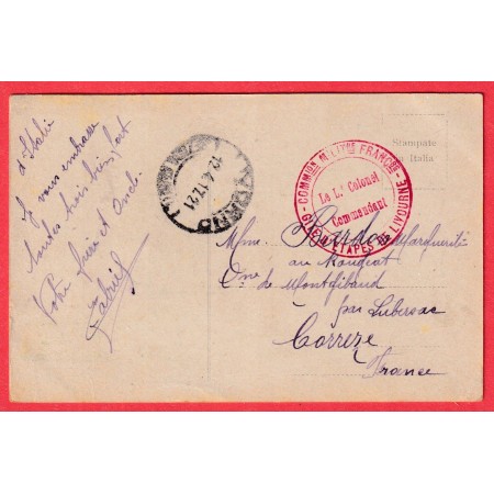 GITES ETAPES DE LIVOURNE  ITALIE 1917 LUBERSAC CORREZE LIVORNO ITALIA