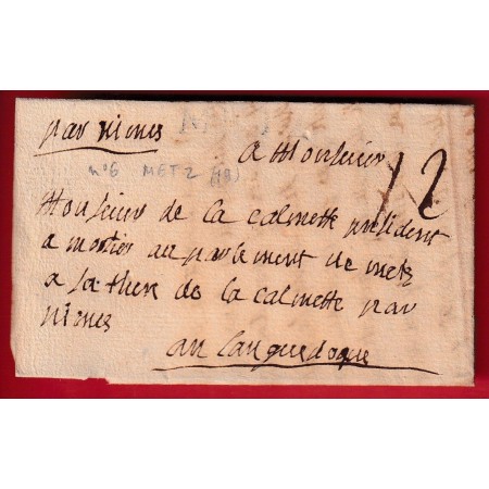 MARQUE METZ A SEC MOSELLE 28mm LN°6 INDICE 19 NIMES GARD