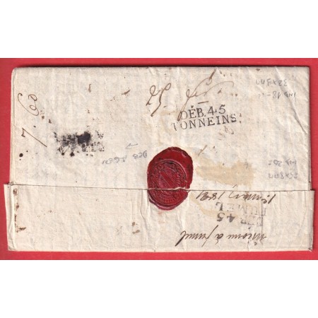 TRIPLE DEBOURSE DEB 45 FUMEL TONNEINS AGEN LOT ET GARONNE 1821 CAVAGNAN CASTEL JALOUX