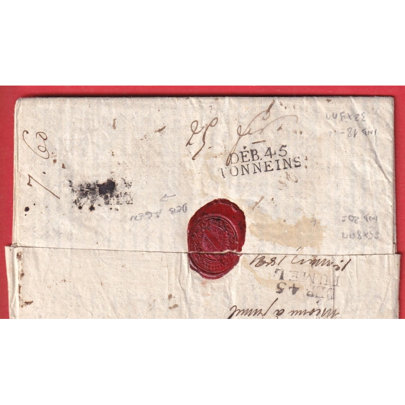 TRIPLE DEBOURSE DEB 45 FUMEL TONNEINS AGEN LOT ET GARONNE 1821 CAVAGNAN CASTEL JALOUX