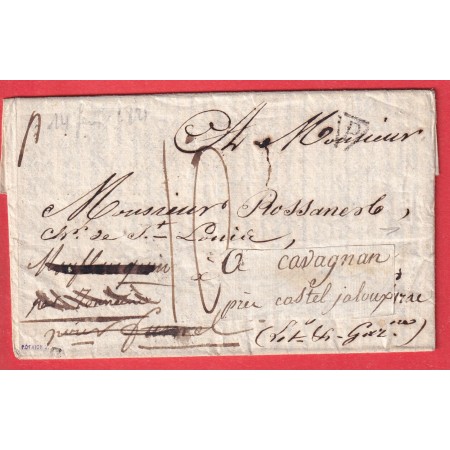 TRIPLE DEBOURSE DEB 45 FUMEL TONNEINS AGEN LOT ET GARONNE 1821 CAVAGNAN CASTEL JALOUX