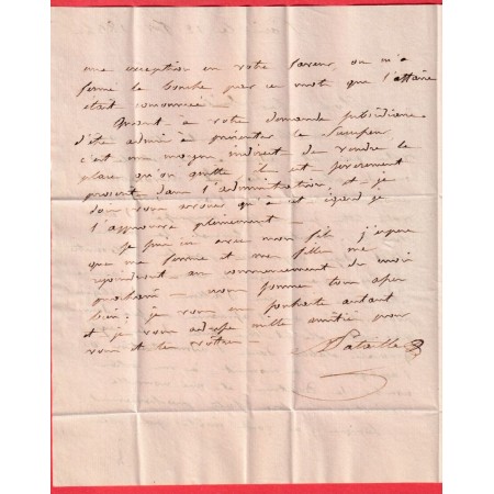 BUREAU POSTES CH . DES DEPUTES EN FRANCHISE DES POSTES POUR LUNEL HERAULT 1834