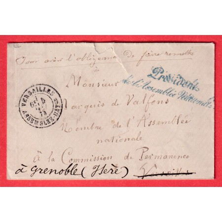 CAD VERSAILLES ASSEMBLEE NATIONALE FRANCHISE PRESIDENT DE L'ASSEMBLEE NATIONALE REEXP GRENOBLE ISERE CHARENTE INFERIEURE