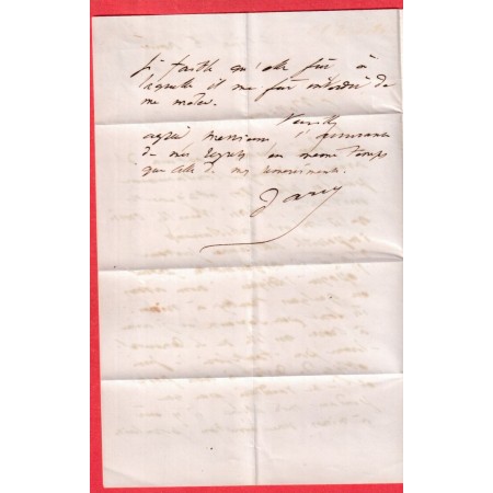 FRANCHISE CABINET DU PREFET DU GARD CAD TYPE 15 NIMES POUR MONTPELLIER 1847