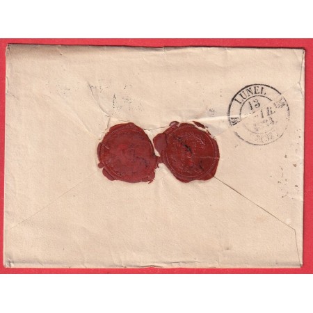 FRANCHISE PRESIDENT DE LA COUR DES COMPTES PARIS 1833 MENTION CAHRGEE POUR LUNEL HERAULT