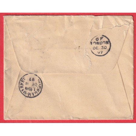 N°97 CAD MUSTAFFA PALAIS ALGER ALGERIE TAXE 5D FBC LONDRES LONDON ANGLETERRE 1897