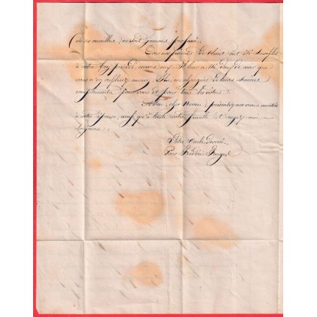 CURSIVE 33 LES MATELLES 24mm NON SIGNALE PAR POTHION 1852 CAD TYPE 15 MONTPELLIER POUR CASTRIES