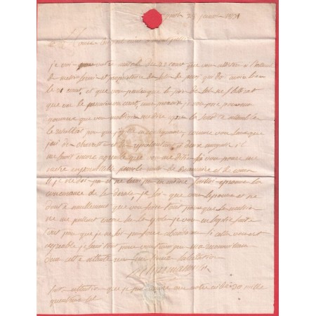 CAD TYPE 12 BAGNOLS GARD ROUGE 1831 POUR MONTPELLIER INDICE 10