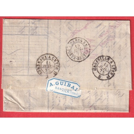 N°55 60 CONVOYEUR STATION PEZENAS HERAULT POUR PARIS ETIQUETTE PUB