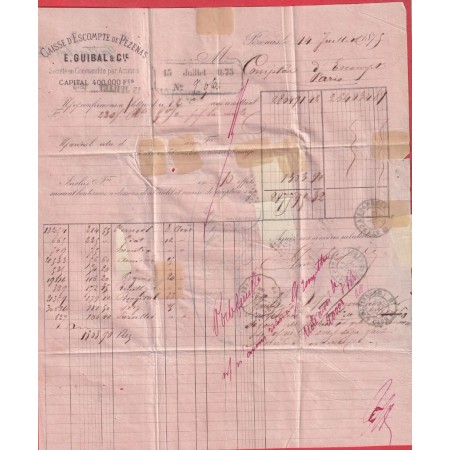 N°55 60 CONVOYEUR STATION PEZENAS HERAULT POUR PARIS ETIQUETTE PUB