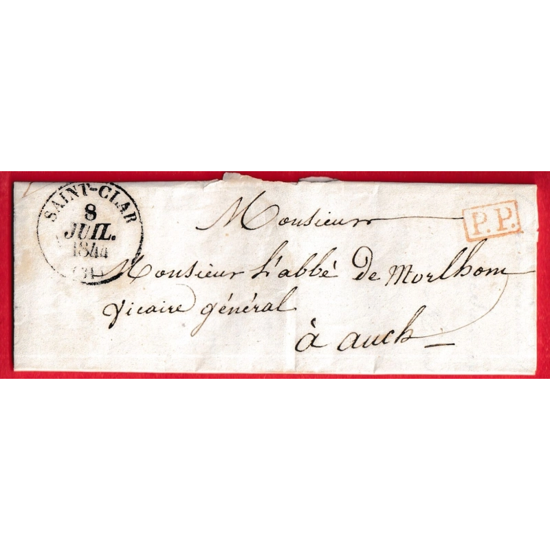 CAD TYPE 13 ST CLAR GERS + PP ROUGE 1844 AUCH INDICE 10