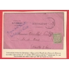 FRANCHISE TAXEE DOYEN FACULTE DE LETTRES PARIS TAXE 15C VERT TYPE DUVAL CONVOCATION BACCALAUREAT 1899 NEUILLY
