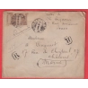 TUNISIE LETTRE RECOMMANDE SOUSSE TUNISIE POUR CHALONS SUR MARNE 1912