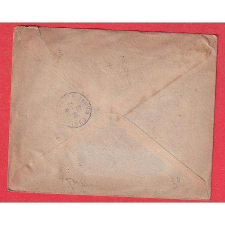 TUNISIE LETTRE RECOMMANDE SOUSSE TUNISIE POUR CHALONS SUR MARNE 1912