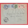 TUNISIE KORBA 1954 RECOMMANDE POUR PARIS DEVANT DE LETTRE FRONT COVER