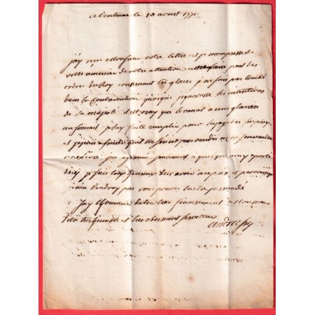 MARQUE DE NARBONNE AUDE 1770 LN°3 INDICE 12 POUR MONTPELLIER HERAULT