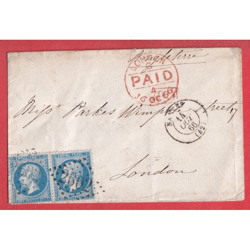 N°22 PAIRE GC 2602 NANTES LOIRE INFERIEURE LONDRES LONDON ANGLETERRE