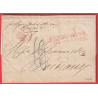 MARQUE ROUGE PAYS OUTREMER PAR LE HAVRE 1829 BALTIMORE USA ACHEMINE FORWARDED NEW YORK POUR BORDEAUX